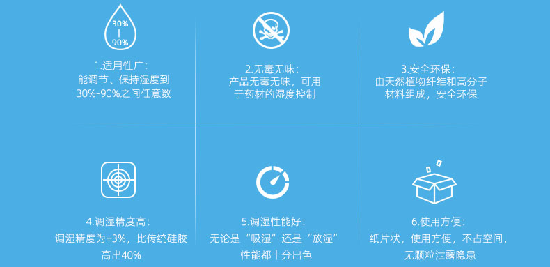 調(diào)濕片產(chǎn)品特點(diǎn)